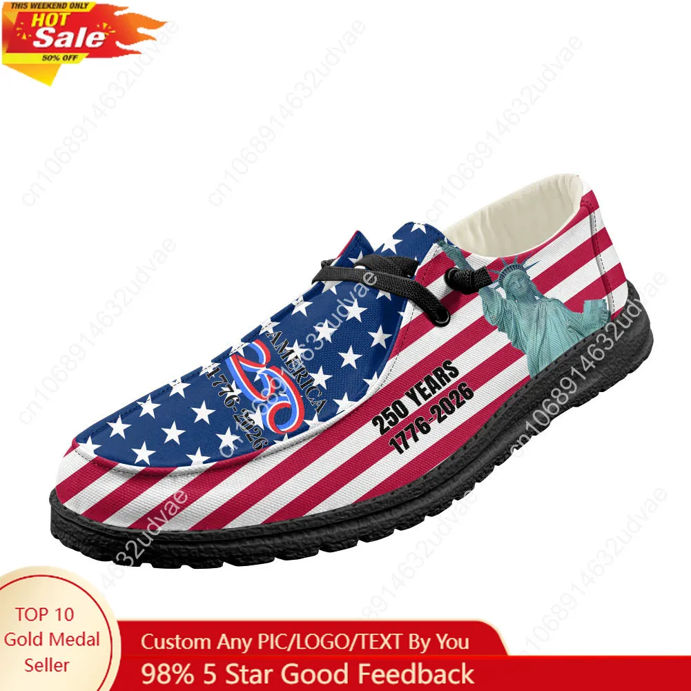 Women'S Shoes Loafers Black - America 250th Anniversary 1776-2026 Loafers Herren