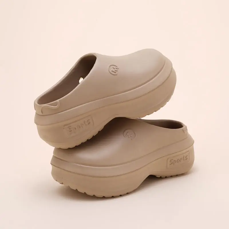 Cork Wedge Sandal - Damen Chunky Plateau-Sandalen Clogs Pantoffeln Sommer
