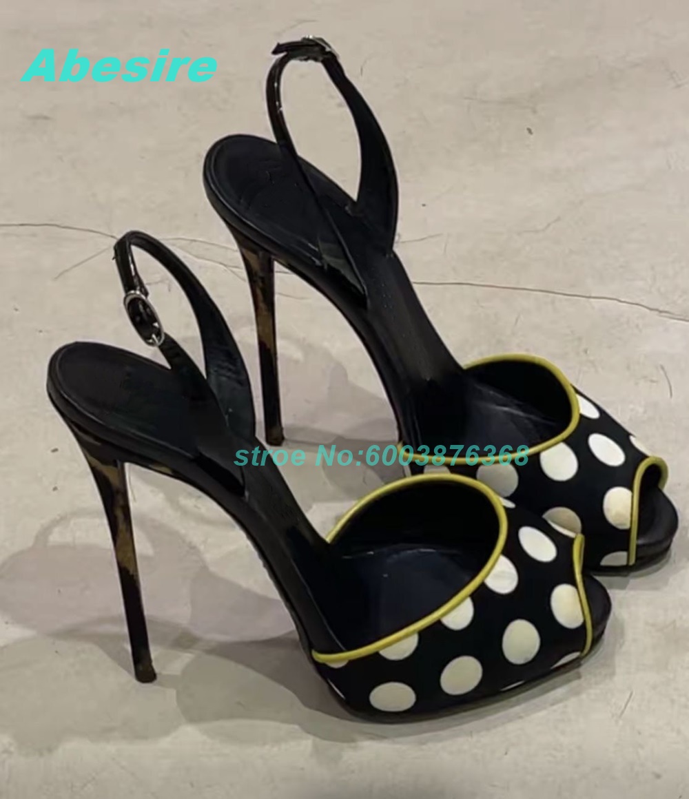 Polka Dot Patchwork Zweifarbig – Women'S Shoes Y2K Bewertung und Preis
