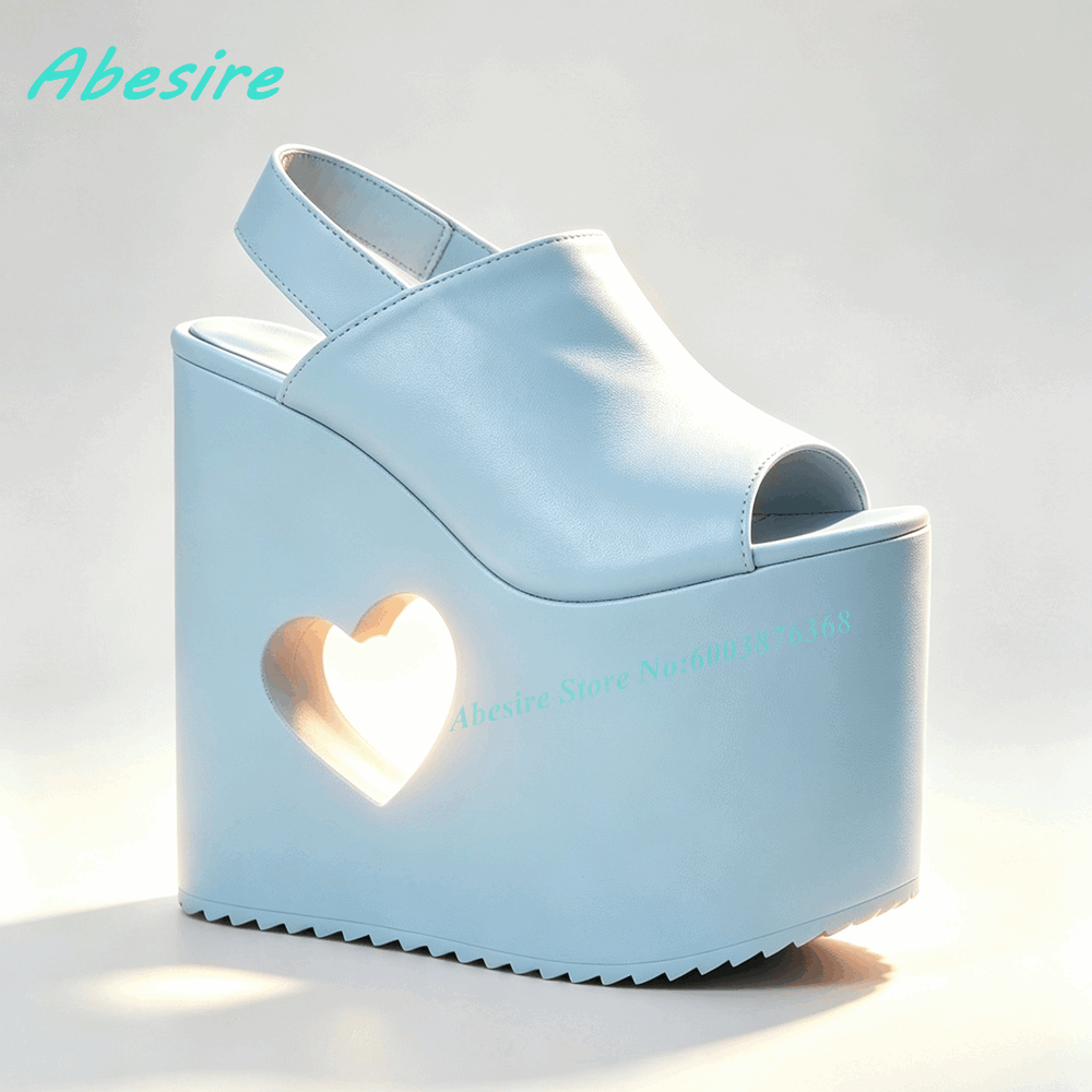 Rosa Herz-Ausschnitt Keilabsat – Women'S Shoes Y2K Bewertung und Preis