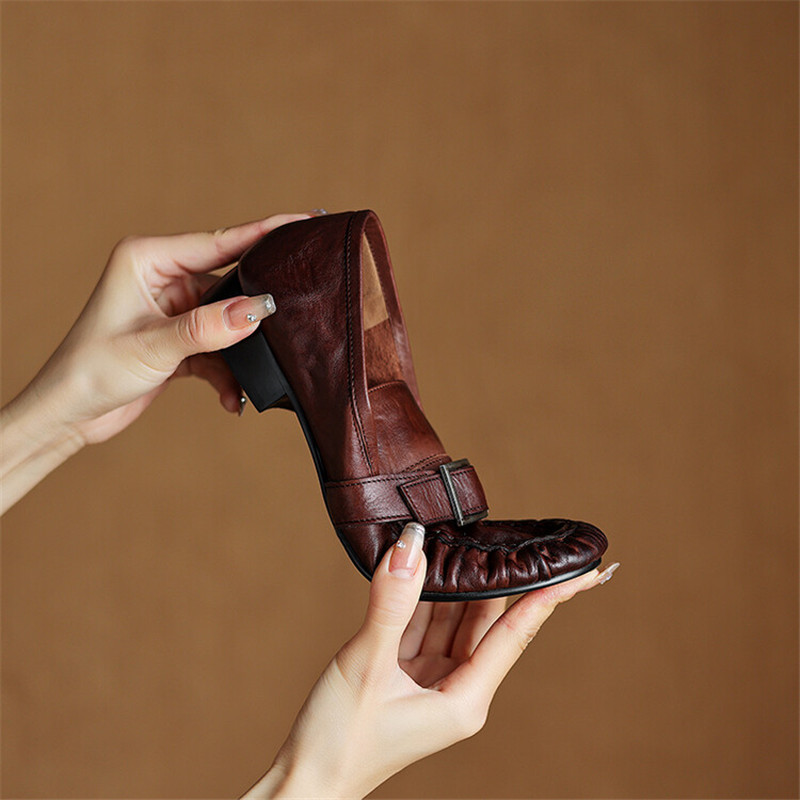 Neue Herbst Echt leder Frauen  – Slingback Pumps Women Bewertung und Preis
