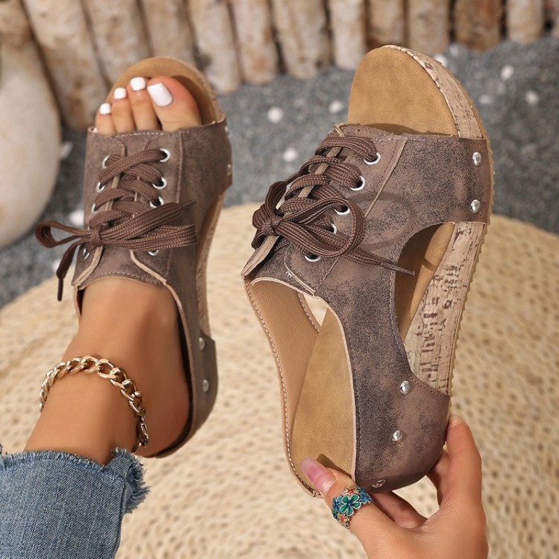 Damen-Sandalen mit Keilabsatz, – Cork Wedge Sandal Bewertung und Preis