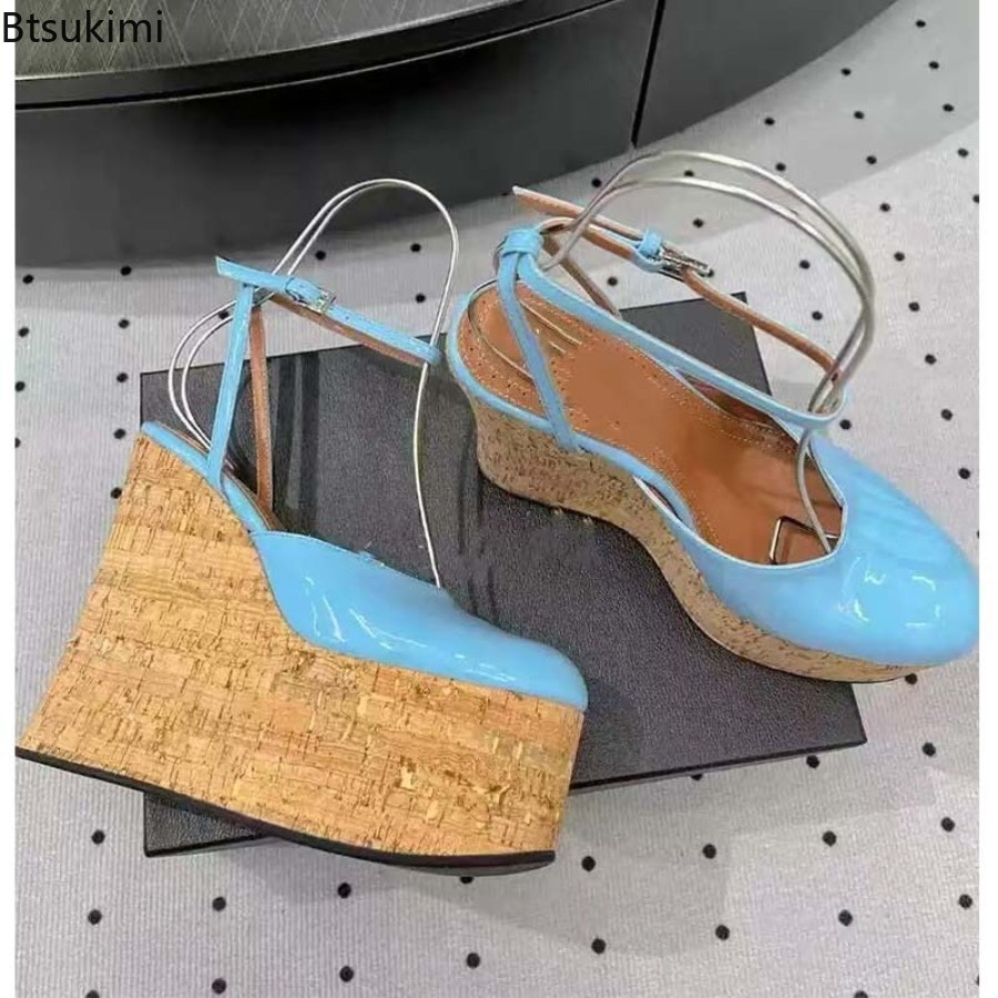 Damen-Sandalen aus Lackleder m – Cork Wedge Sandal Bewertung und Preis
