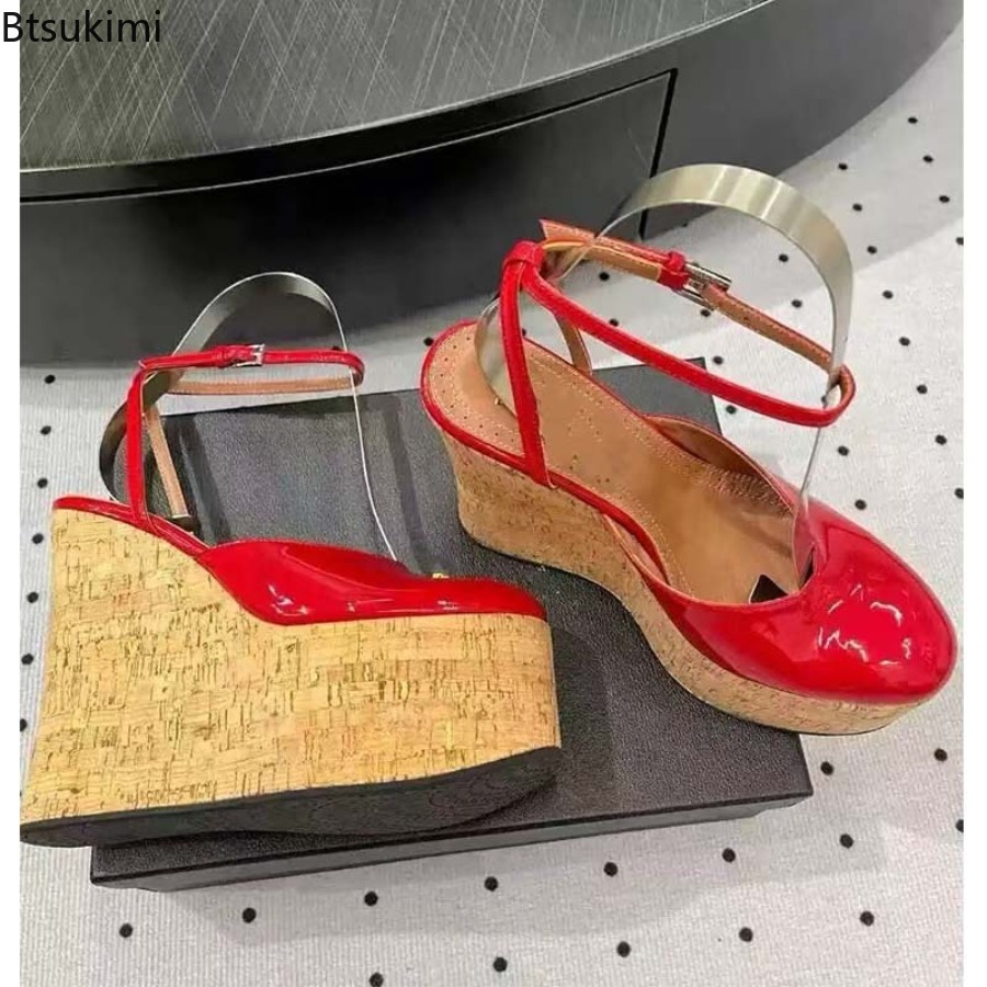 Damen-Sandalen aus Lackleder m – Cork Wedge Sandal Bewertung und Preis