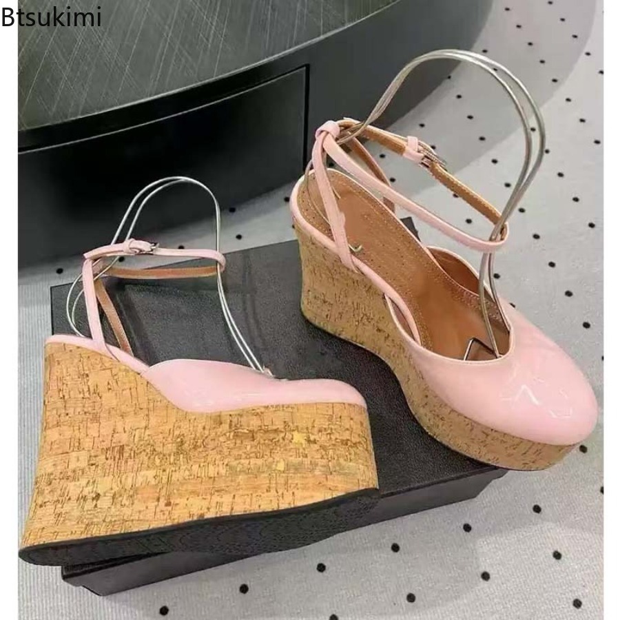 Damen-Sandalen aus Lackleder m – Cork Wedge Sandal Bewertung und Preis