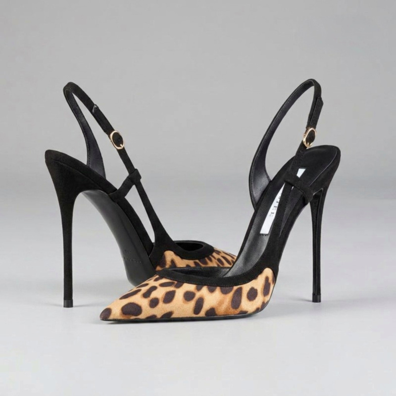 Yuejinlong # YJ26-802, Schwarz – Leopard Print Heels Bewertung und Preis