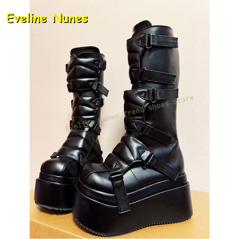 Schwarze Schnalle Cyberpunk Y2 – Women'S Shoes Y2K Bewertung und Preis