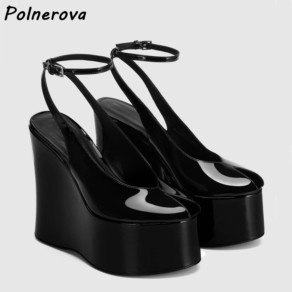 Lackleder Keilabsatz Plateau-S – Cork Wedge Sandal Bewertung und Preis